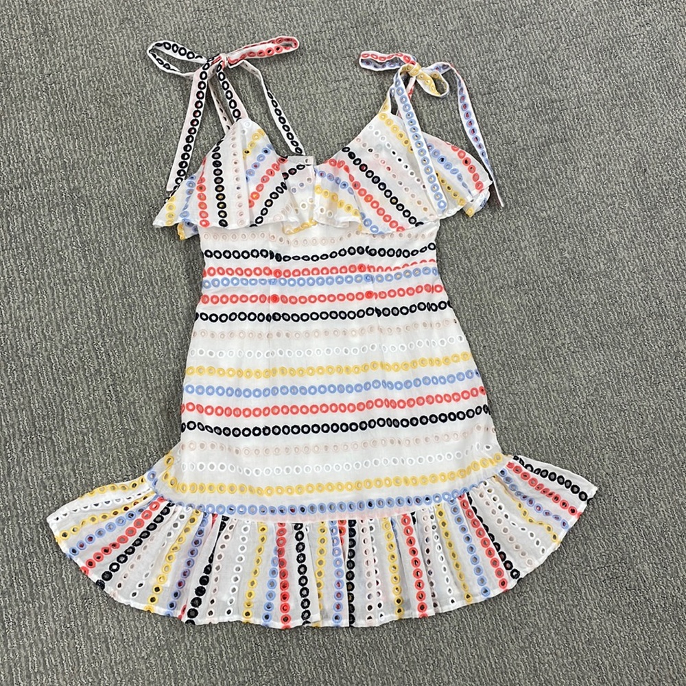 Eyelet sundress ties at shoulder size med nwt
